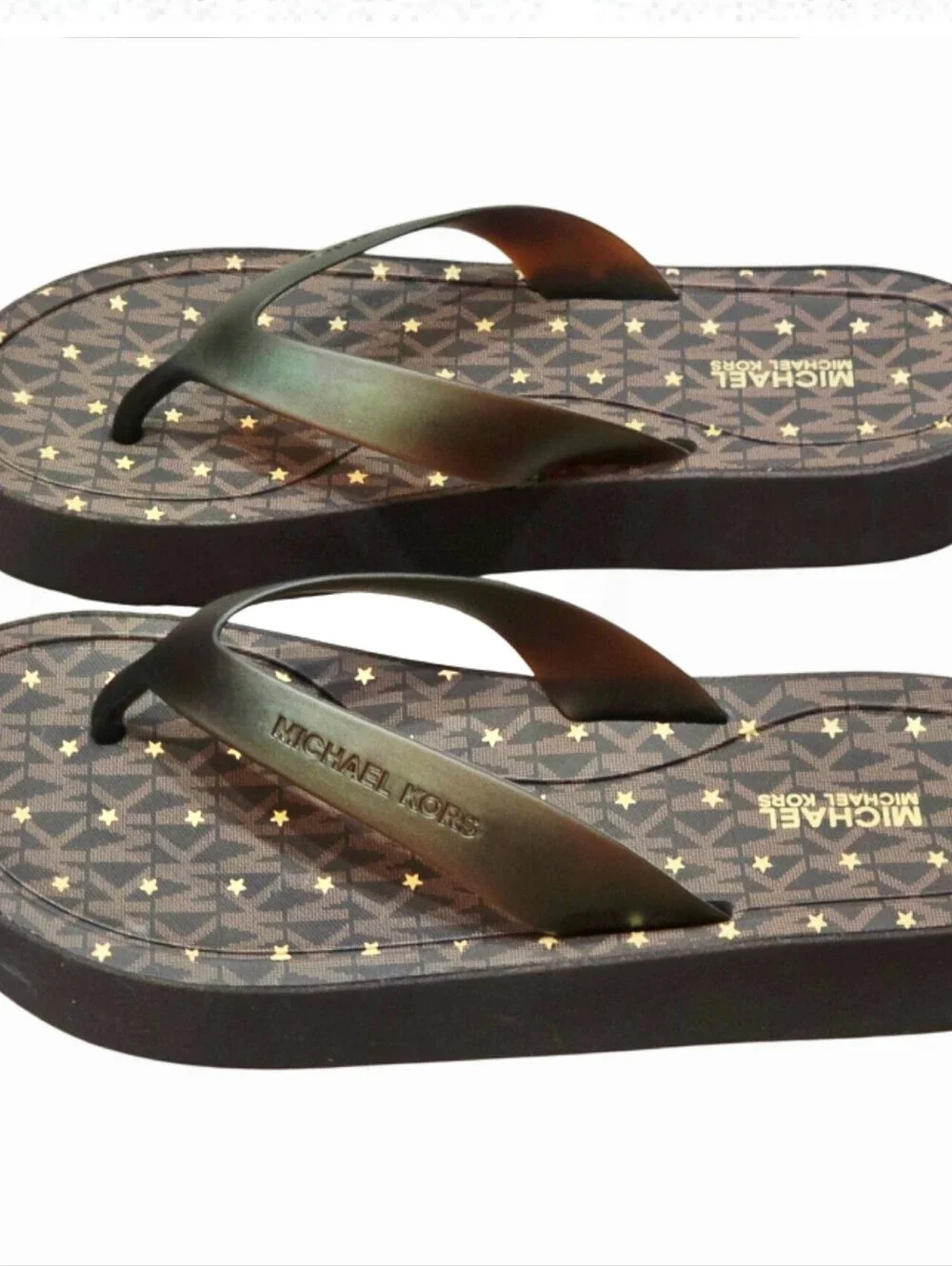 Michael Kors MK Stars Logo Flip-Flop Sandals